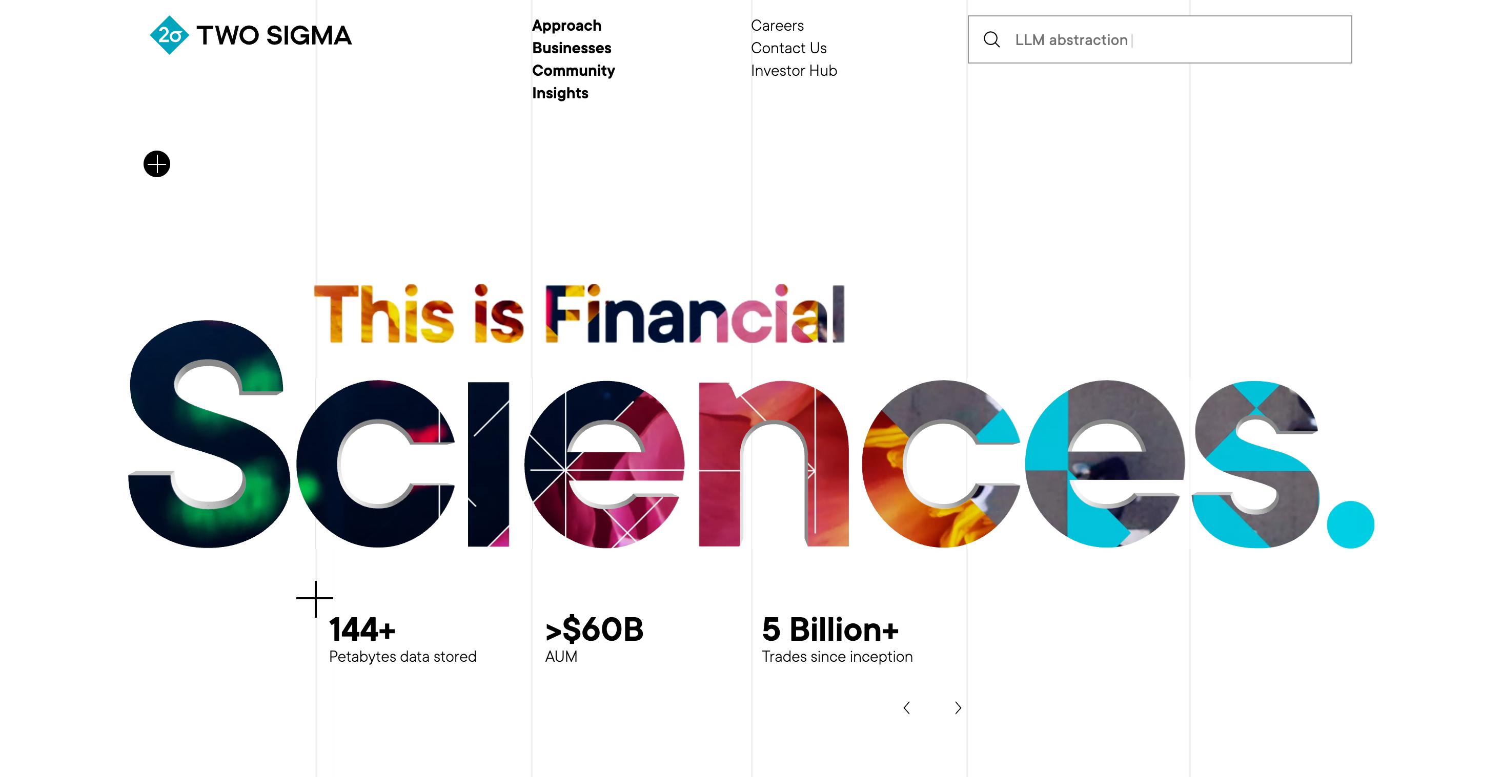 The homepage at desktop width: 